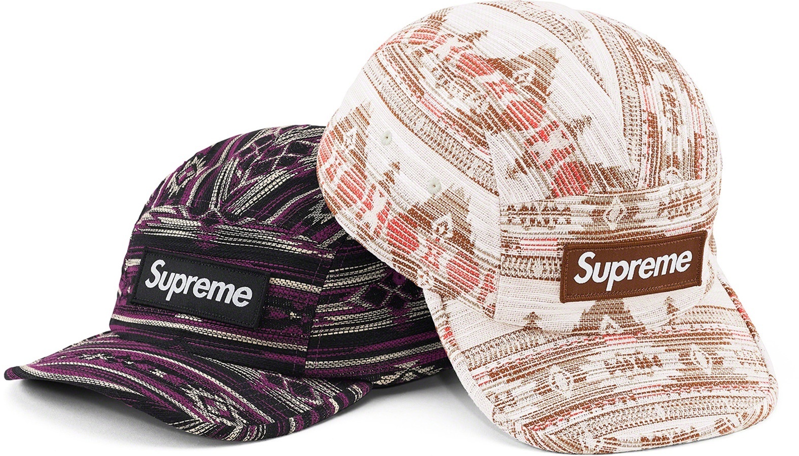 Woven Pattern Camp Cap